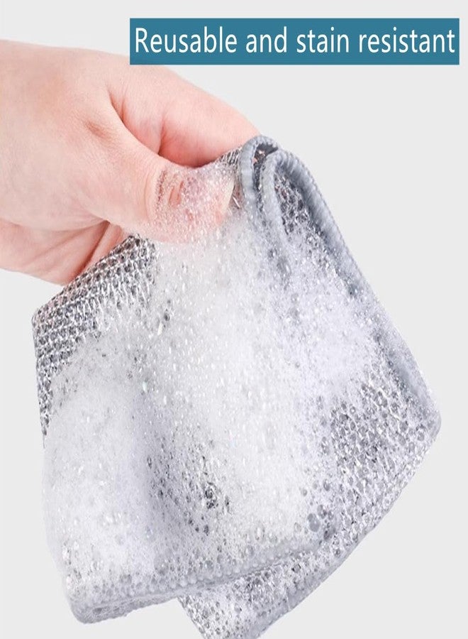 Yolistar BoAn Multipurpose Wire Dishwashing Rags,Double Layer Metal Wire Dishcloth,Reusable Dish Washing Scrub for Home Kitchen Cooktop Sinks(10PCS - Image 4