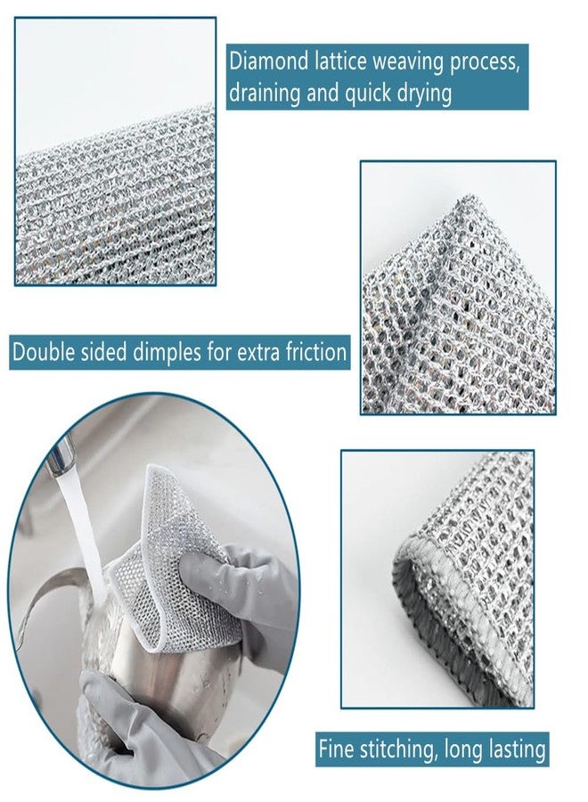 Yolistar BoAn Multipurpose Wire Dishwashing Rags,Double Layer Metal Wire Dishcloth,Reusable Dish Washing Scrub for Home Kitchen Cooktop Sinks(10PCS - Image 5