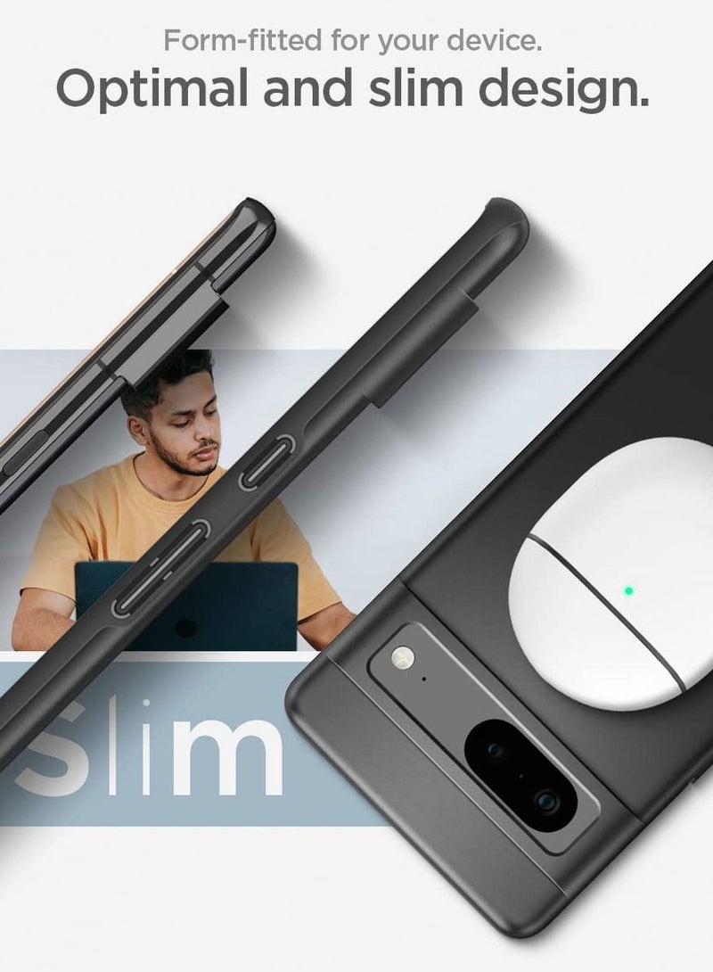 Spigen Thin Fit Google Pixel 7 Case Cover - Black - Image 3