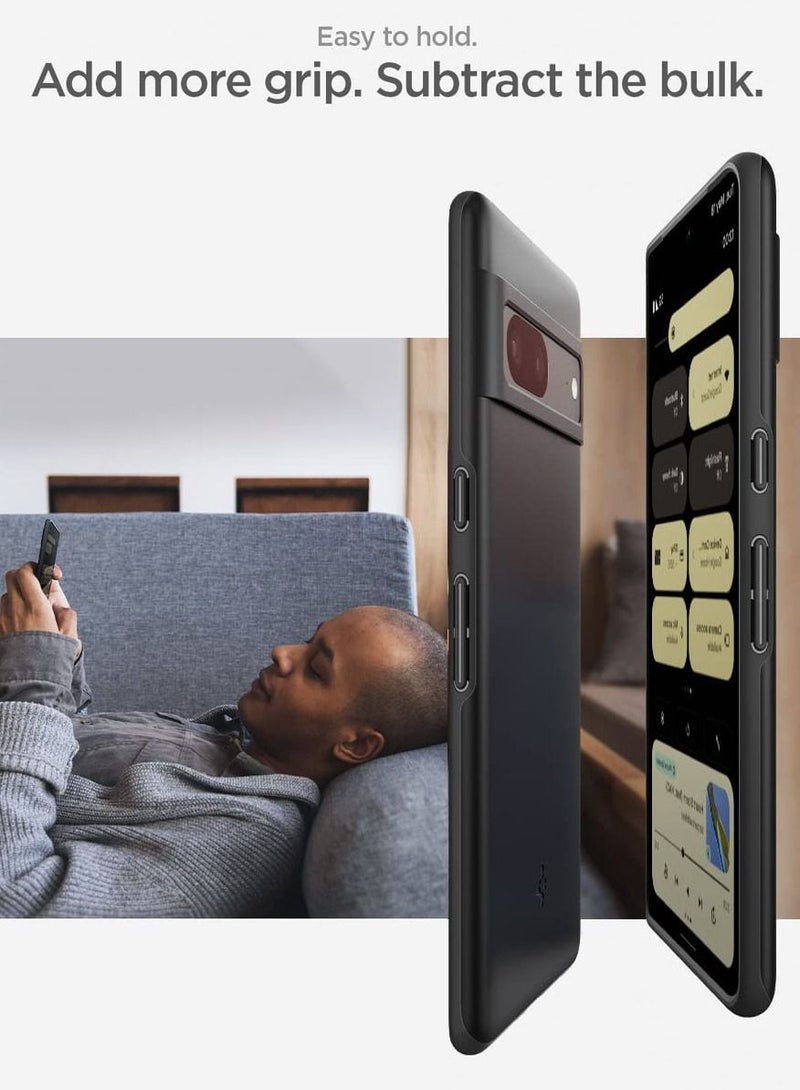 Spigen Thin Fit Google Pixel 7 Case Cover - Black - Image 5