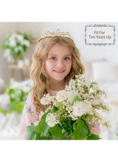 Oriamour Crystal Tiaras and Crowns Headband For Women Birthday Pageant Wedding Prom Princess Crown Bridal Tiara With Clear Beads,Wedding Tiara for Bride (Gold)  - Image 3