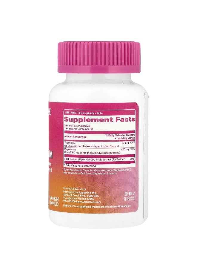 Pink Stork - Pink Stork, Magnesium, 60 Capsules - Image 1
