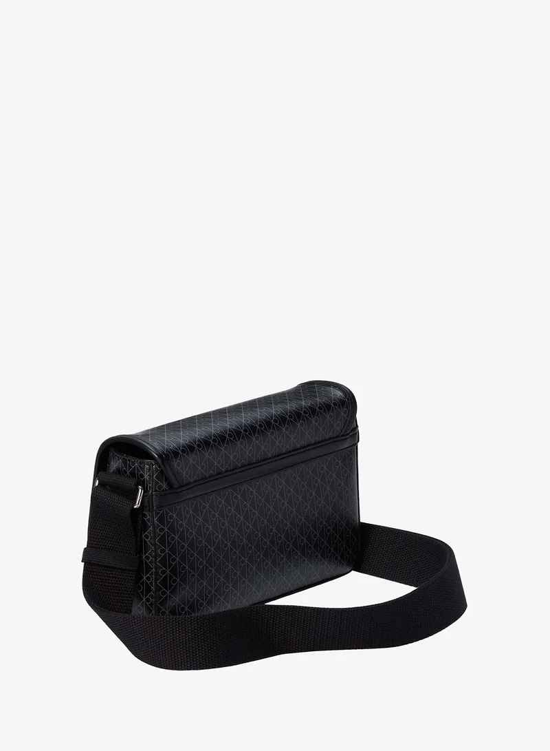 Calvin Klein Coated Emblem Print Messenger Bag