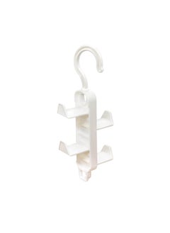 Purse Organizer, for Closet-Women's Purse Hangers, Hanging Purse Storage, Space Saving Plastic Hooks, Durable Purse Rack, Handbag Storage and Organizer, 2 Pack 8 Hooks (White)