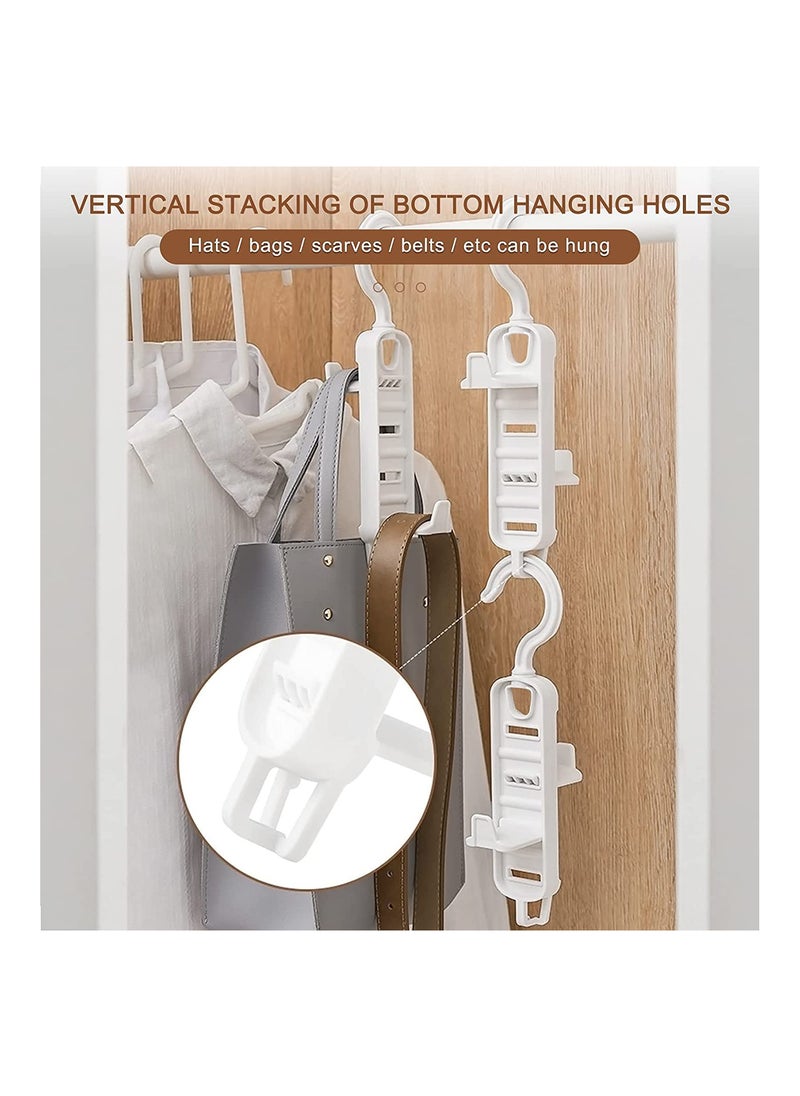 KASTWAVE - Purse Organizer, for Closet-Women's Purse Hangers, Hanging Purse Storage, Space Saving Plastic Hooks, Durable Purse Rack, Handbag Storage and Organizer, 2 Pack 8 Hooks (White) - Image 1