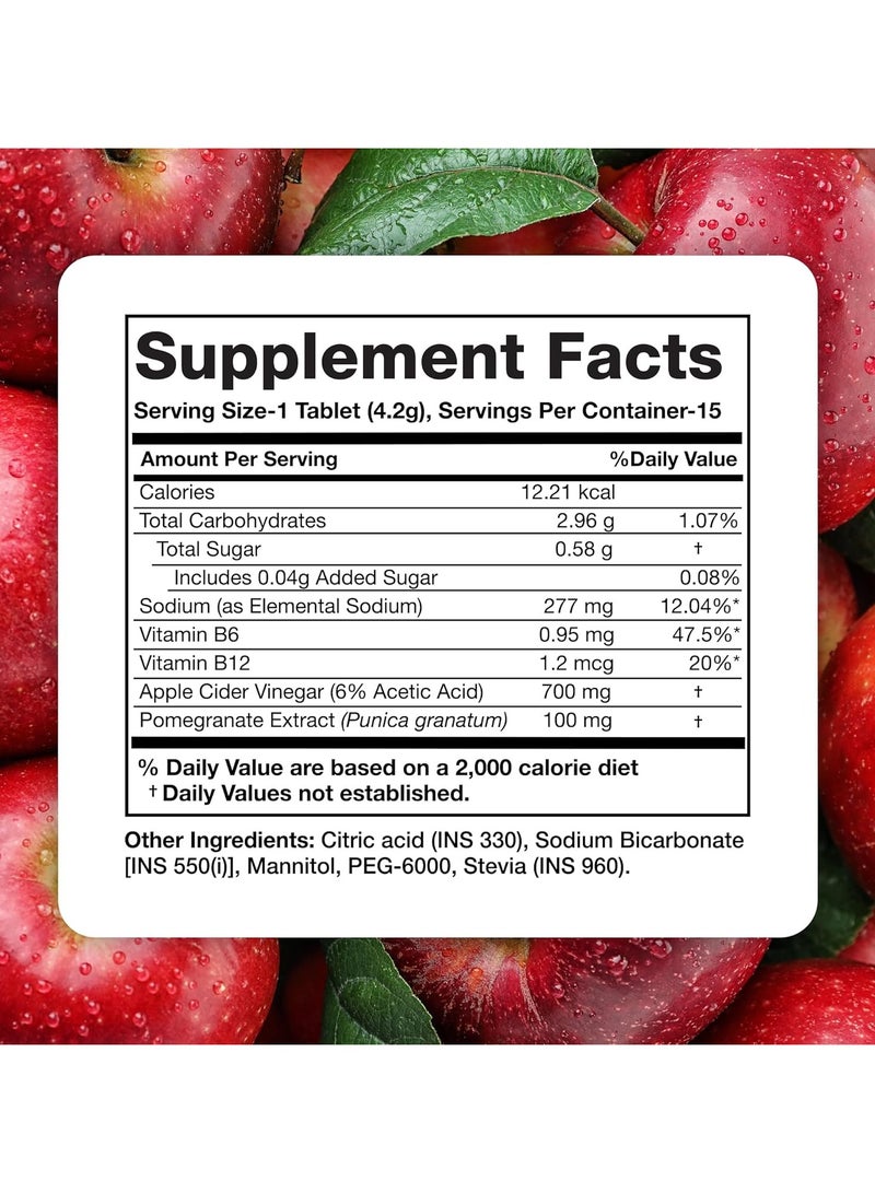 PLIX THE PLANT FIX Apple Cider Vinegar 60 Effervescent Tablet, ACV Pack of 4- Apple  - Image 3