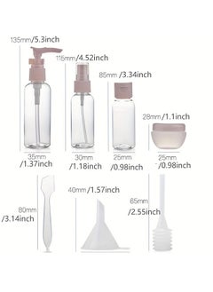 8-Piece Travel Bottle Set, Refillable Empty Containers for Toiletries and Liquids - pzsku/ZFC0DCB593BEA2D68372DZ/45/_/1698071104/b7f8e8ef-3bf7-4e72-932c-f2a0f7a4ad75