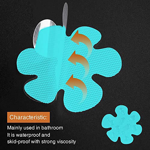 Secopad Bathtub Stickers Non-Slip, 24PCS Safety Shower Treads Adhesive Appliques with Premium Scrape (Blue) - Image 2