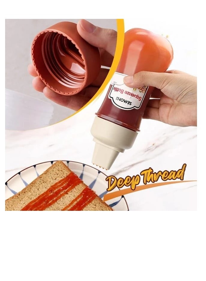 BAIG 5 Hole Sauce Bottle 350ml Condiment Squeeze Bottles with nozzle Ketchup Mustard Hot Sauces Honey Olive Oil Dispenser - Image 4