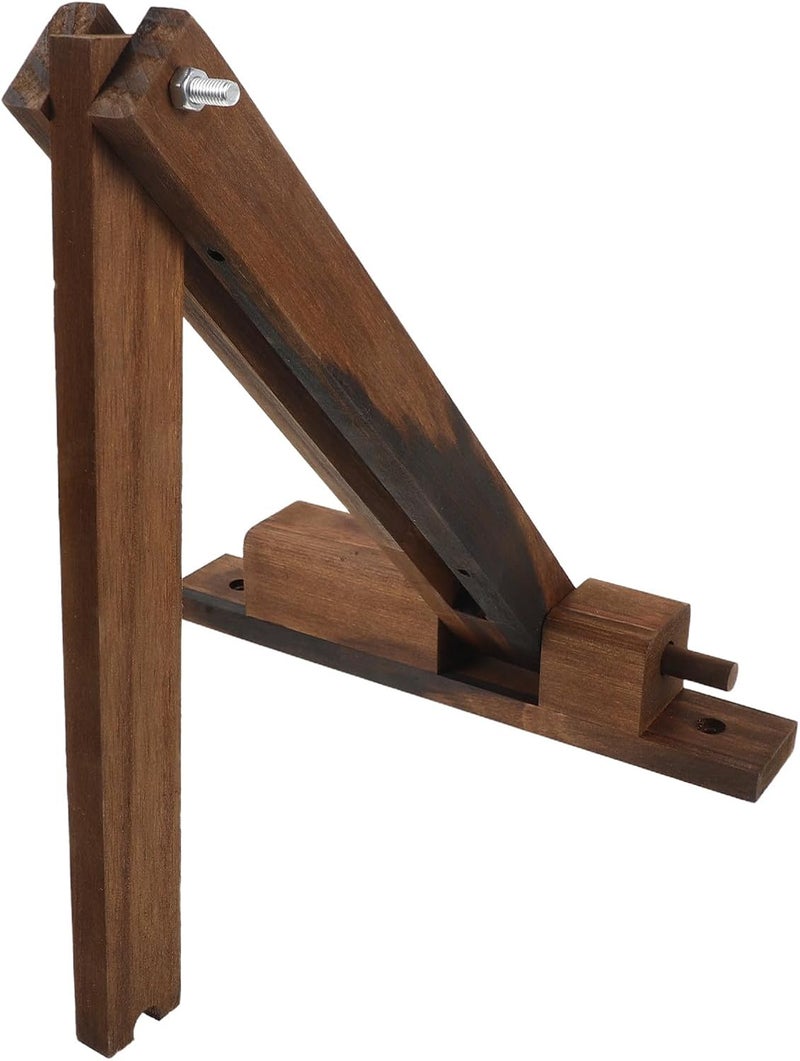 VOSAREA Wall Mount Wooden Sconce Bracket, Foldable Wall Mounted Lamp Bracket for Hanging Pendant Light, Adjustable Angle Wood Rack for Bedroom Reading and Living Room Decor - Image 1