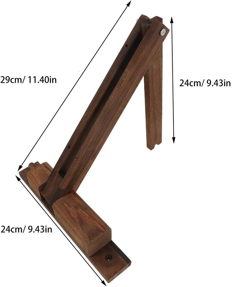 VOSAREA Wall Mount Wooden Sconce Bracket, Foldable Wall Mounted Lamp Bracket for Hanging Pendant Light, Adjustable Angle Wood Rack for Bedroom Reading and Living Room Decor - Image 2