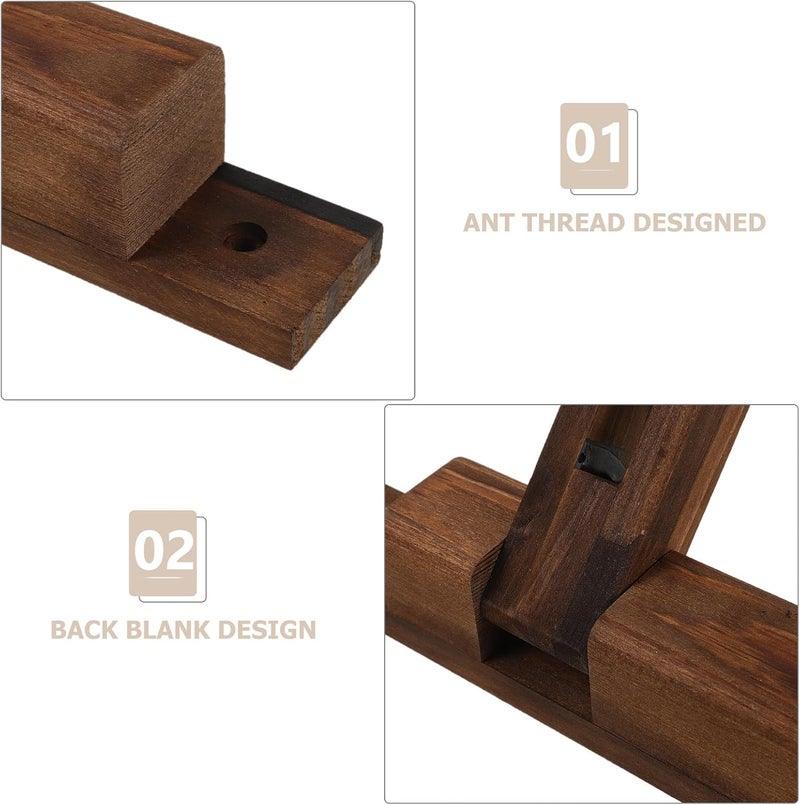 VOSAREA Wall Mount Wooden Sconce Bracket, Foldable Wall Mounted Lamp Bracket for Hanging Pendant Light, Adjustable Angle Wood Rack for Bedroom Reading and Living Room Decor - Image 3