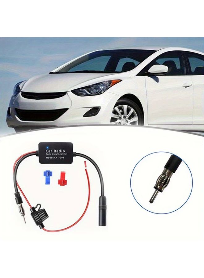 Black Car Radio Antenna Amplifier Enhanced Signal Clear Sound For All Vehicles - Image 4