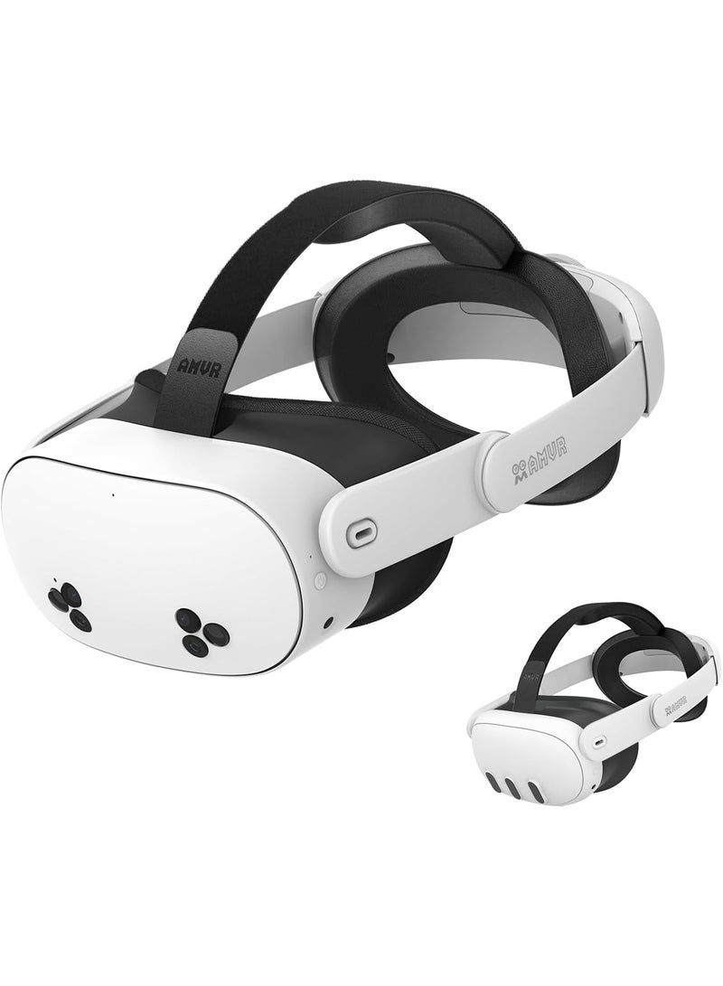 AMVR Head Strap Compatible with Meta Quest 3S/Quest 3 Accessories, 0.45 LB Comfort Elite Strap Replacement Reduces Facial Stress, Adjustable Keeps Headset Stable to Enhance Your VR Experience - Image 1