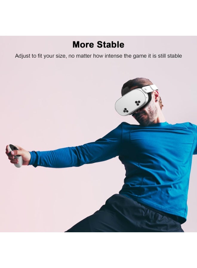 AMVR Head Strap Compatible with Meta Quest 3S/Quest 3 Accessories, 0.45 LB Comfort Elite Strap Replacement Reduces Facial Stress, Adjustable Keeps Headset Stable to Enhance Your VR Experience - Image 2