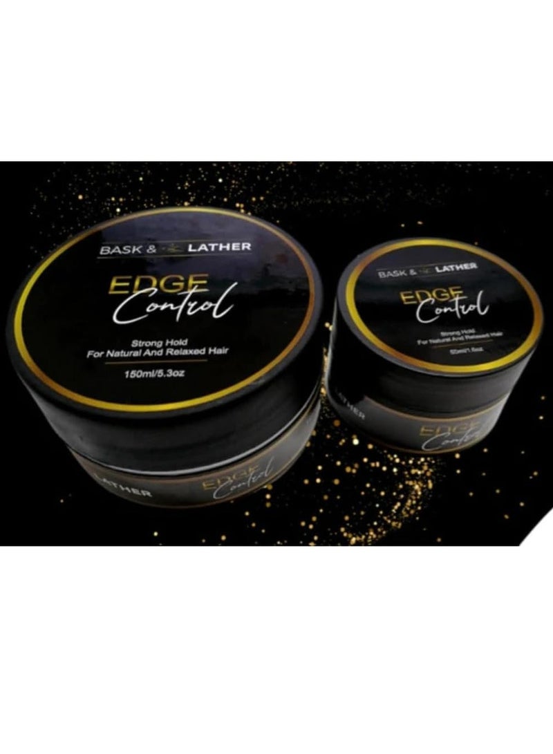 إيدج جل الشعر BASK and LATHER Edge Control ، ثبات قوي ، حواف سميكة ، جل تصفيف ، غير دهني ، غير متقشر ، بدون قالب أبيض ، يدوم طويلا ، يدعم نمو الشعر ، تركيبة طبيعية ، لجميع أنواع الشعر ، 5.3 أونصة سائلة - Image 3