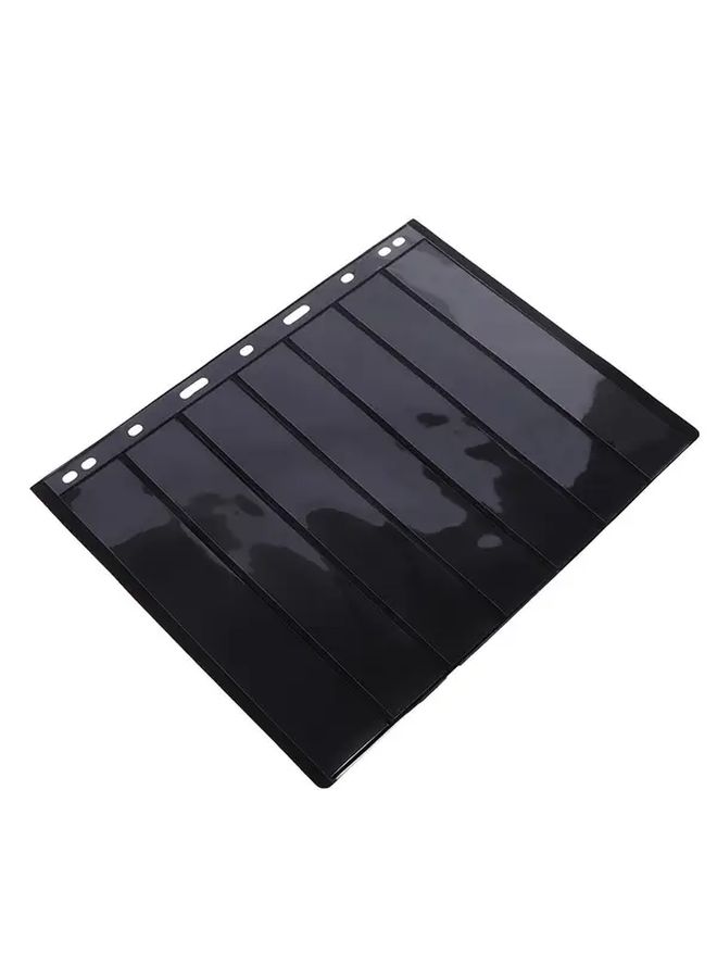 6 Pcs 7 Row Stamp Collection Album with Coin Slots Durable PVC Portable Storage for Sports Memorabilia Postage and Collectibles Compact Design for Home Office or Gift Use Metallic Clip Attachment - Image 3