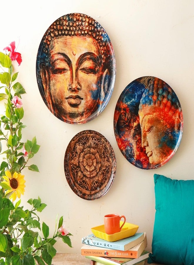 RITUALISTIC Nirvana Madhubani Wall Plates for home decoration | Wall decor | Metal Wall décor | Gift items for women and men | Home Décor Gift Items | Set of 3 plates - Image 3