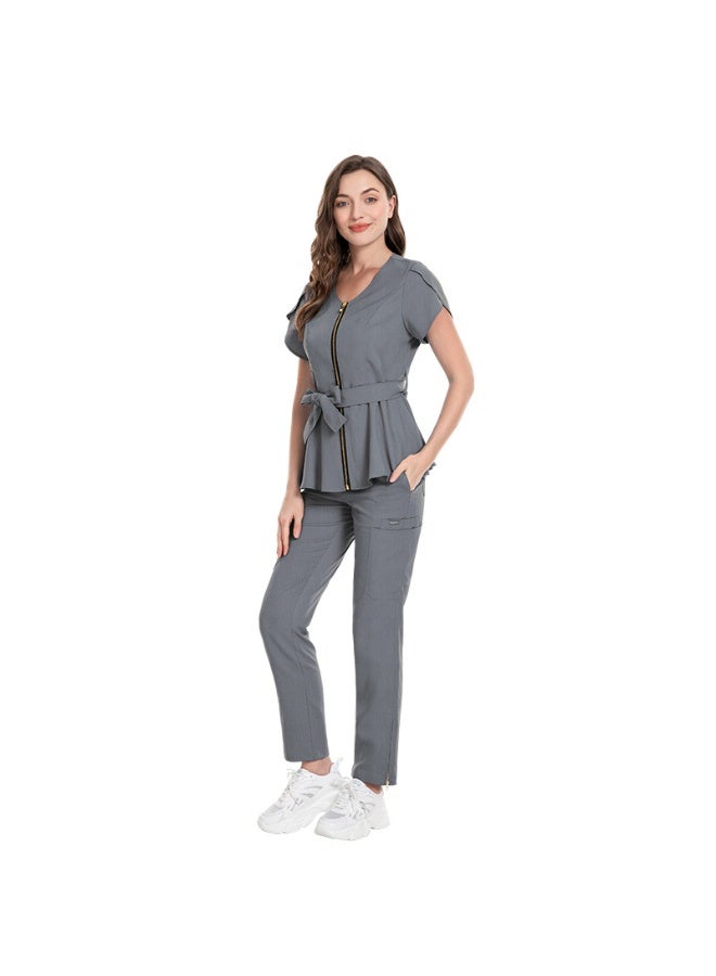 NIBEMINENT Slim Fit Beauty Salon Workwear Medical Scrubs Uniform Women Scrub Set Nursing Accessories Hospital Dental Clinic Surgery Uniform - Image 1
