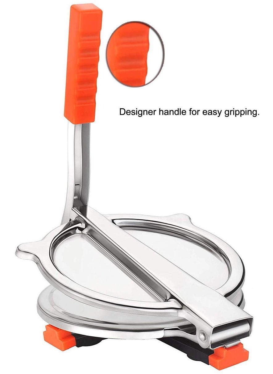 KASHT GALLERY KASHT GALLERY Traders Manual Stainless Steel Puri Maker Press Machine with PRE Fitted Handle IT is NOT a roti or chapathi Maker Small5 inch Diameter  - Image 4
