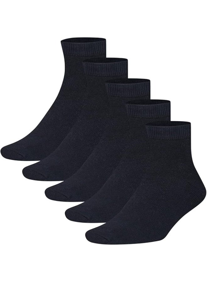 John Gladstone Men's Ankle Socks, Black 5 Pack - Image 1