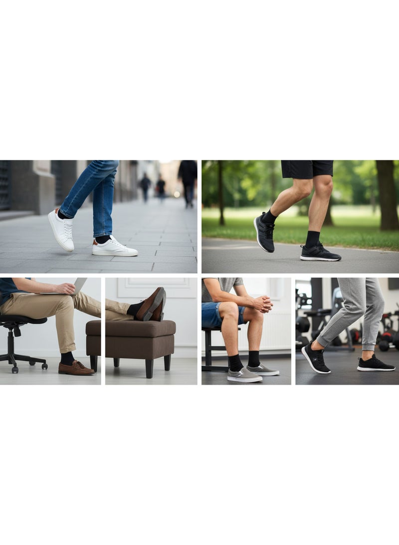 John Gladstone Men's Ankle Socks, Black 5 Pack - Image 5