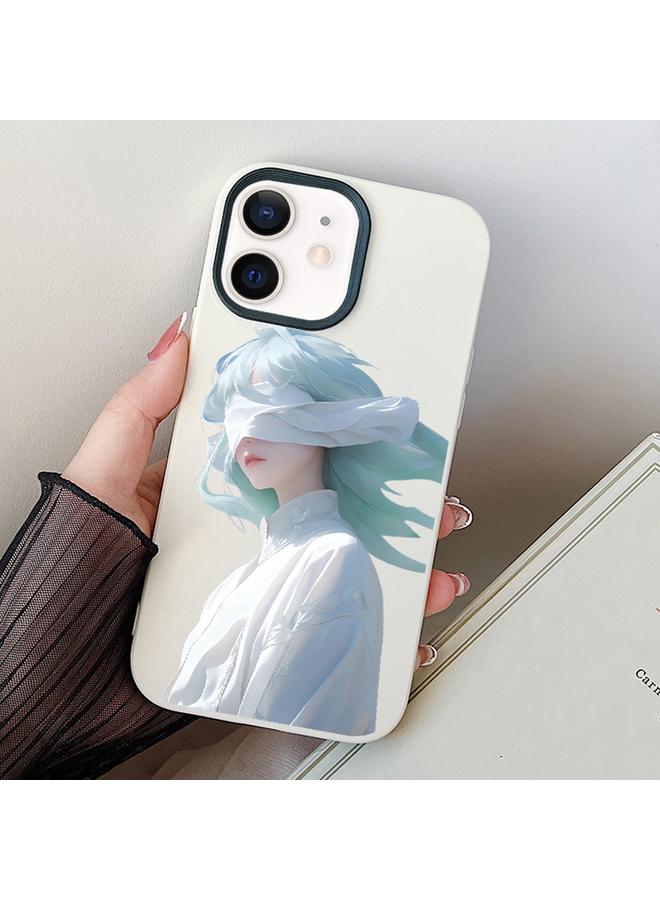 زبون جراب لهاتف iPhone 11 Blindfold Girl PC جراب هاتف هجين من مادة TPU - Image 1
