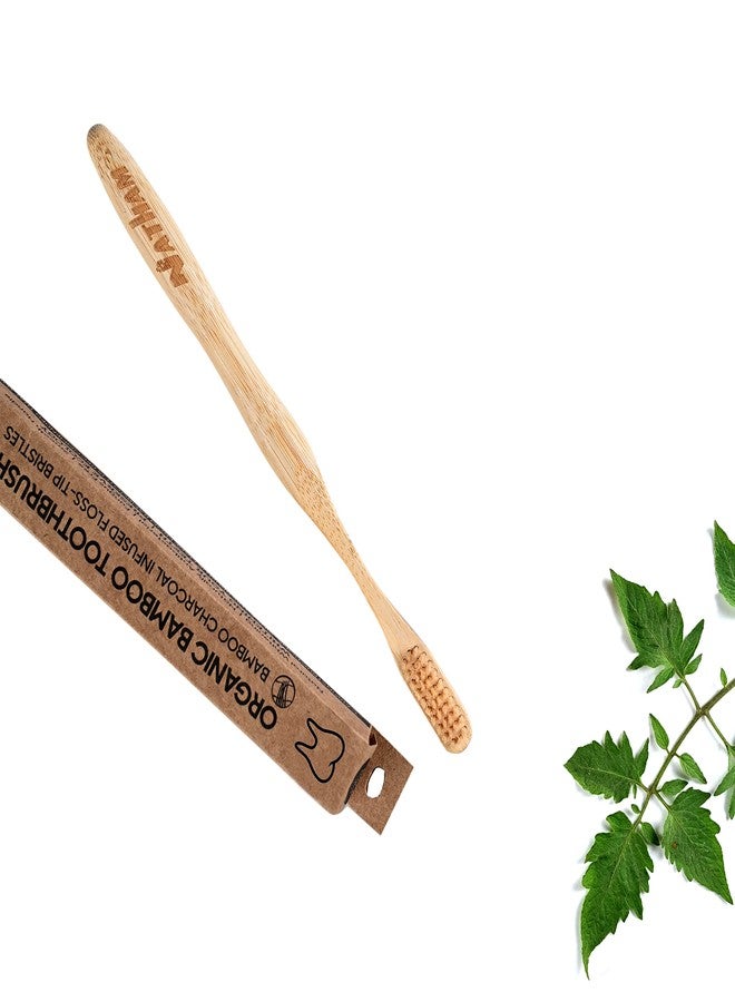 Premium Bamboo Toothbrush for Adults Ultra Soft Bristles - Biodegradable & Anti-Bacterial / Eco Friendly & Natural bristles - Image 4