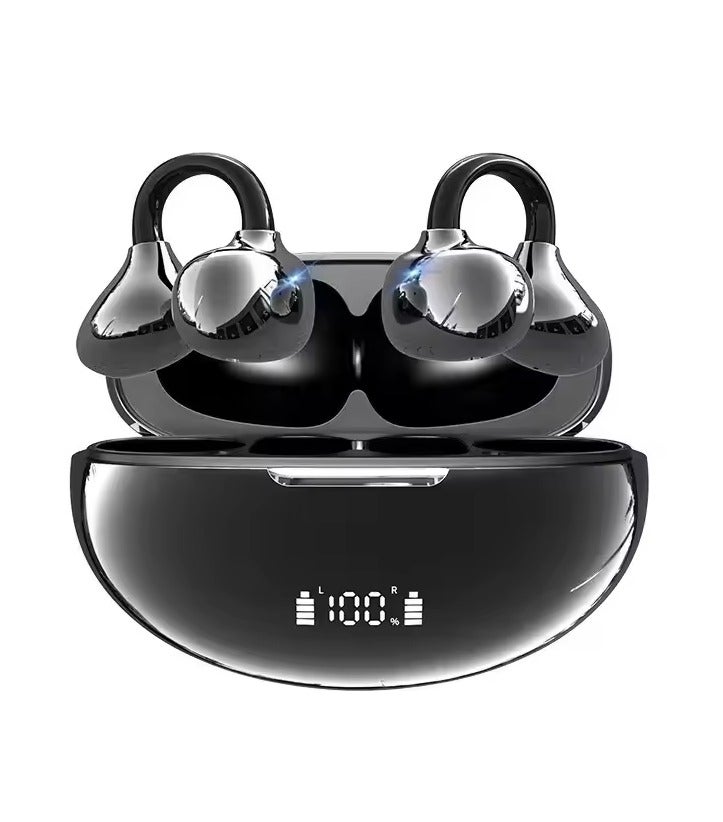 caijin Portable Invisible Clip-On Bluetooth Headphones Pain-Free Wear Powerful Noise Cancelling Long-Lasting Battery Built-in Mic - Image 1