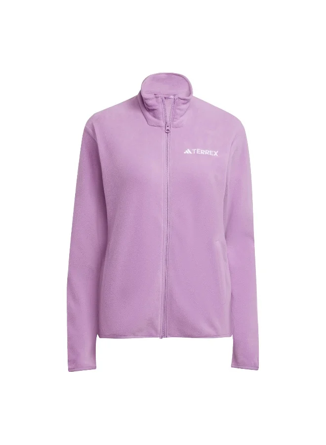 adidas Adidas W Mt Ess Fz Fl Purple Polarfleece-Full Zip Polarfleece Apparel For Women