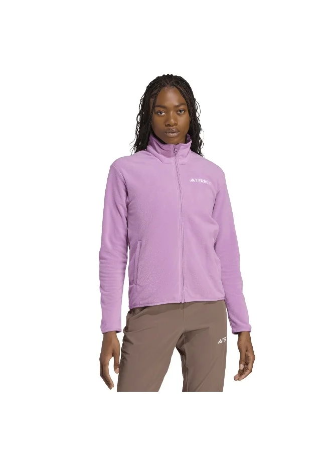 adidas Adidas W Mt Ess Fz Fl Purple Polarfleece-Full Zip Polarfleece Apparel For Women