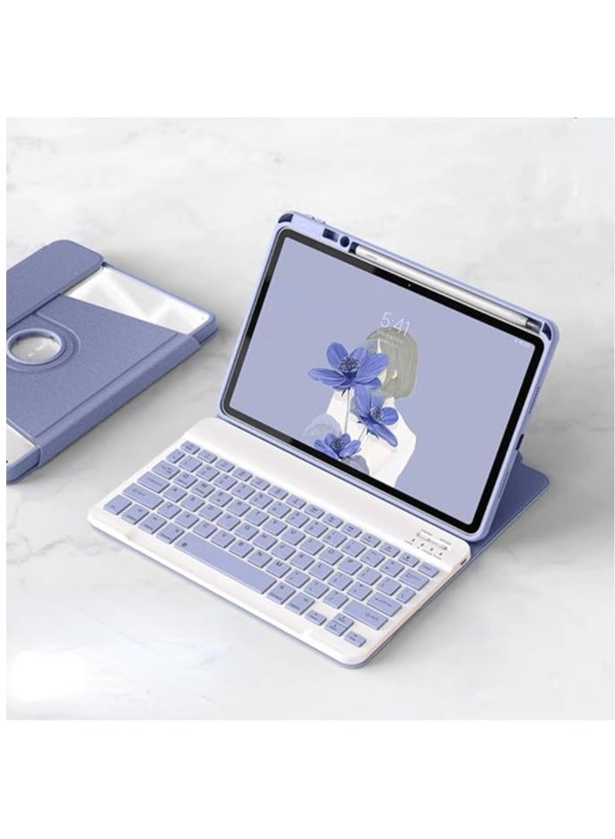 عام علبة لوحة مفاتيح متوافقة مع Samsung Galaxy Tab S10 Plus 12.4 بوصة 2024 (SM-X820/X826B/X828U)، حالة دوارة مغناطيسية لـ Tab S10+.