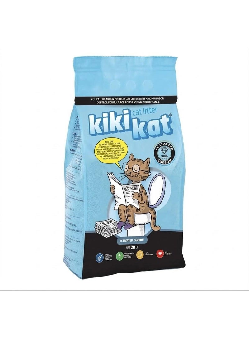 Kiki Kat Activated Carbon Cat Litter, 20 L