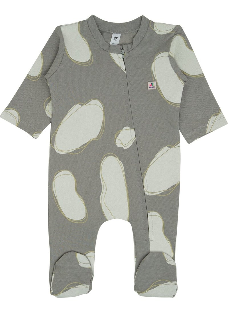 Jrmori Cloud Printed Halter Zipper Jumpsuit  - Image 1