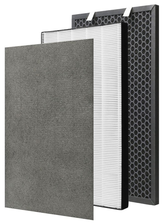 FFsign 2678 Replacement High Efficiency HEPA Filter + 2677 Actived Carbon Filter for Bissell Air220 Air320, 1 True HEPA Pre-Filter & 1 Carbon Filter - Image 1