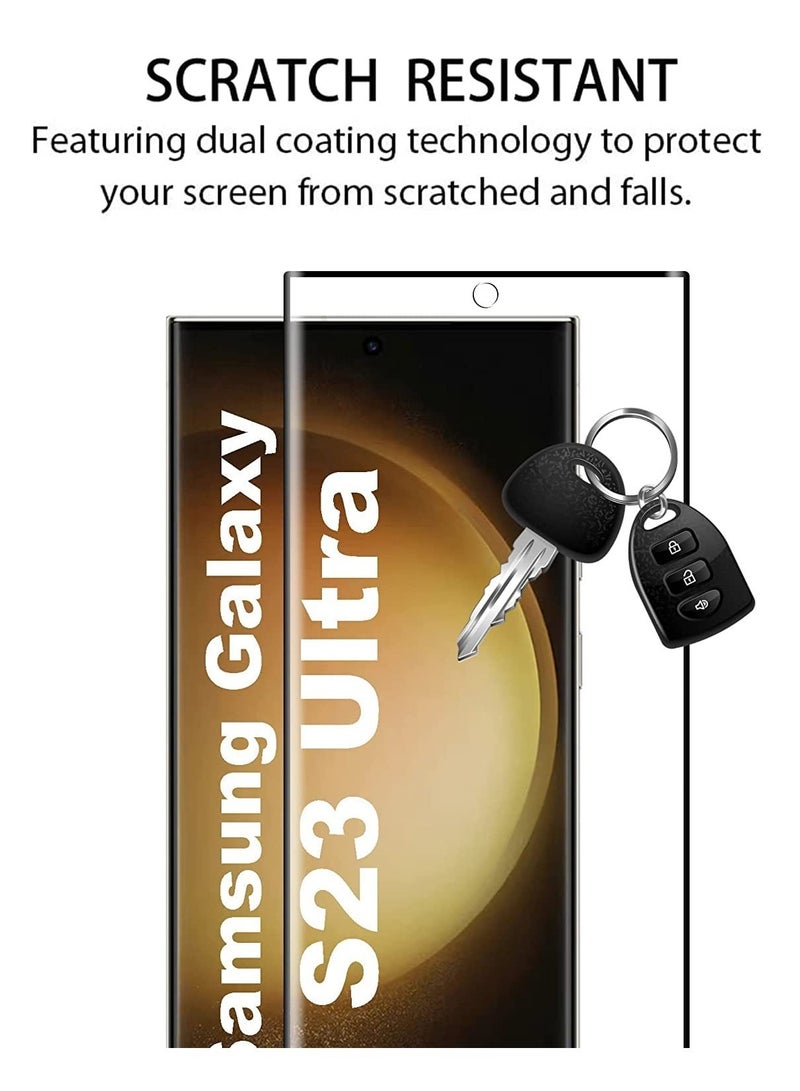 إلترازون for Samsung Galaxy S23 Ultra Screen Protector with Camera Lens Protector, 9H Hardness Anti-Scratch Tempered Glass flim, Case Friendly, Anti-Fingerprint,Anti-Scratch (2+2 PACK) - Image 4