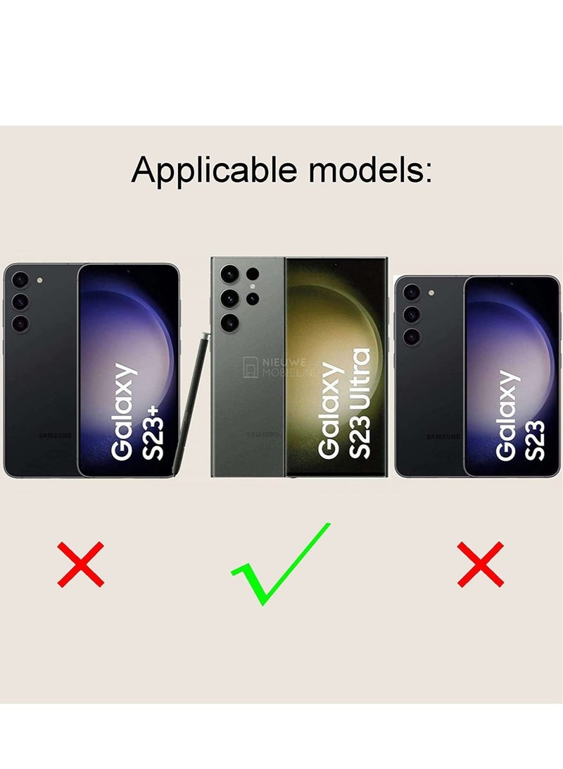 إلترازون for Samsung Galaxy S23 Ultra Screen Protector with Camera Lens Protector, 9H Hardness Anti-Scratch Tempered Glass flim, Case Friendly, Anti-Fingerprint,Anti-Scratch (2+2 PACK) - Image 5