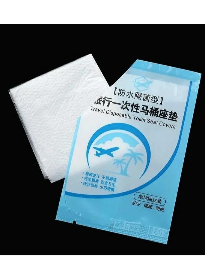50-Piece Disposable Toilet Seat Cover Set Clear - Image 2