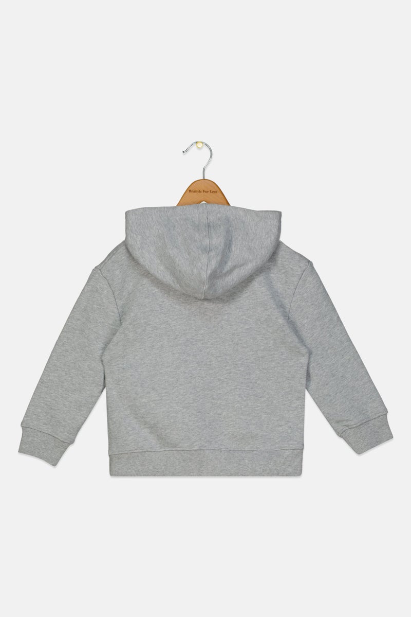 Reebok Toddlers Boy Brand Logo Long Sleeve Hoodie, Grey - Image 3