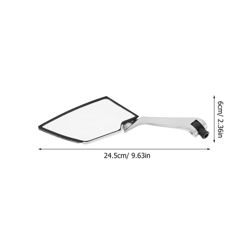 Universal Motorcycle Handlebar Rearview Mirrors Black Rhombus Reflective Side Mirrors for Electric Bikes Scooters - Image 3