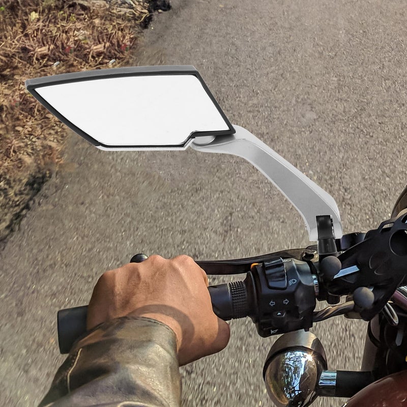 Universal Motorcycle Handlebar Rearview Mirrors Black Rhombus Reflective Side Mirrors for Electric Bikes Scooters - Image 5