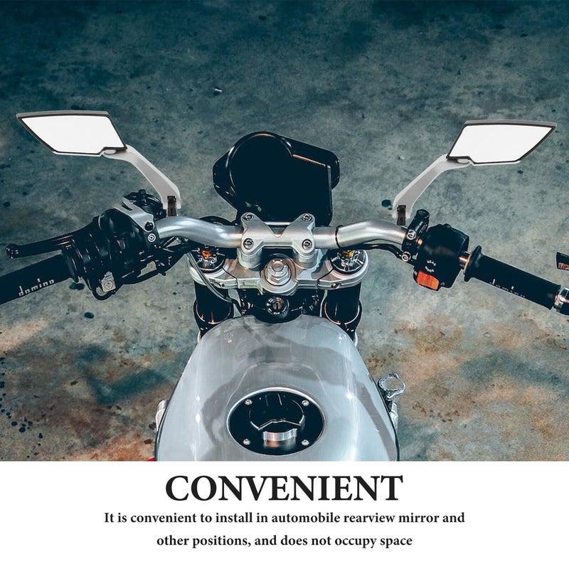 Universal Motorcycle Handlebar Rearview Mirrors Black Rhombus Reflective Side Mirrors for Electric Bikes Scooters - Image 4