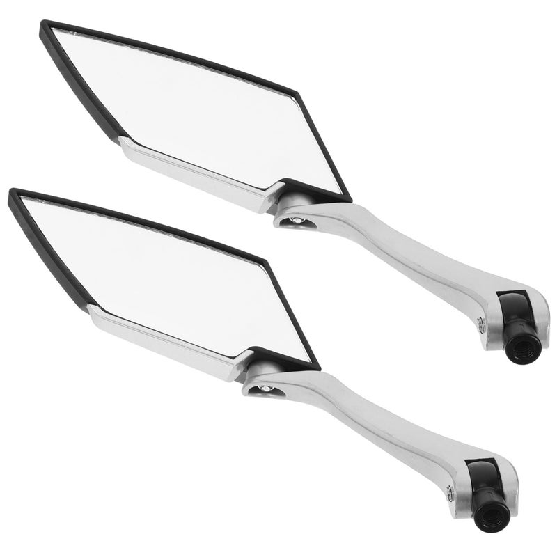 Universal Motorcycle Handlebar Rearview Mirrors Black Rhombus Reflective Side Mirrors for Electric Bikes Scooters - Image 2