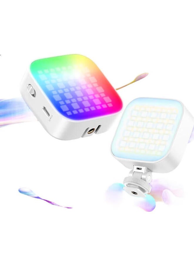 Ulanzi ضوء مكعب Ulanzi U60 Rgb (أبيض)، ضوء ملء كامل الألوان مغناطيسي، ضوء محمول LED جيب، درجة حرارة لون مزدوجة، ضوء تصوير محمول، ضوء كاميرا وهاتف، ضوء مؤتمر - Image 3