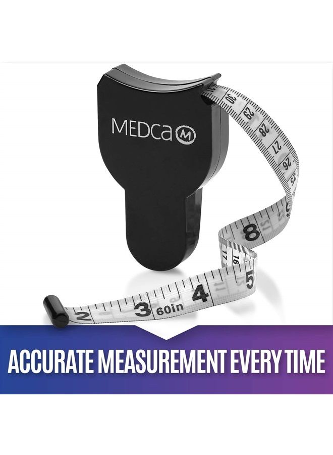 MEDca Body Tape Measure - (4 Pack) Measuring Tape for Body and Body Fat Measuring Device Fitness & Weight Monitors, (Inches & cm) Retractable Tapes Measure Ruler for Accurate Body Fat Calculator - Image 2