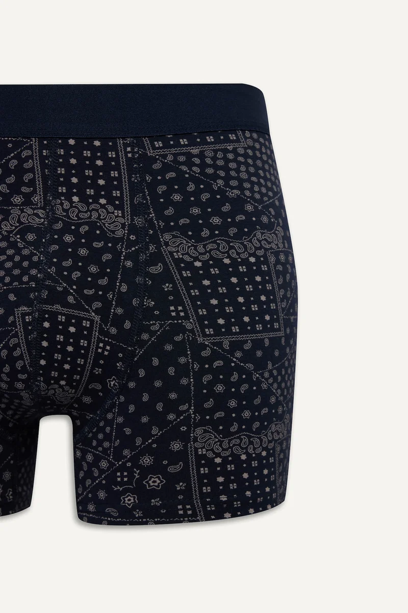 Defacto  Regular Fit Paisley Patterned 3 Piece Boxers for Men | Best Price UAE