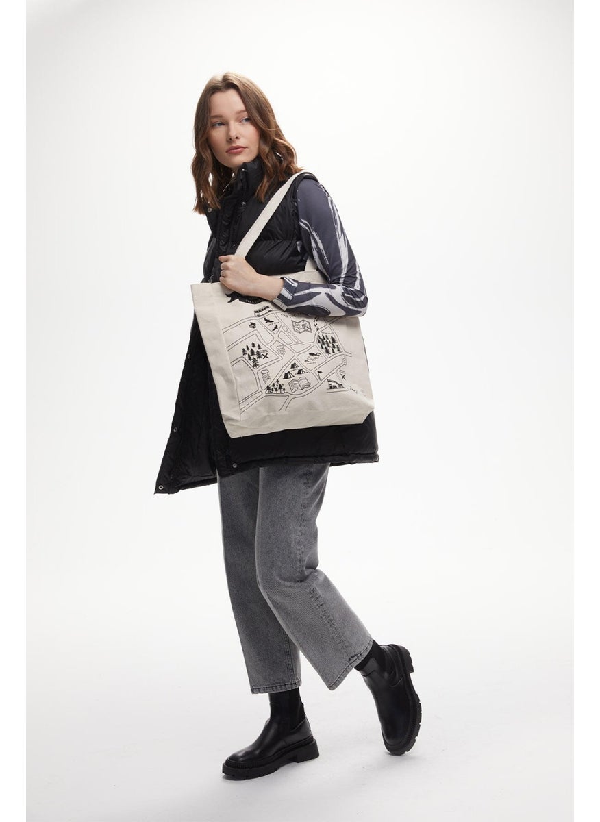 Manuka - Printed Gusseted Cloth Bag Map - Image 1
