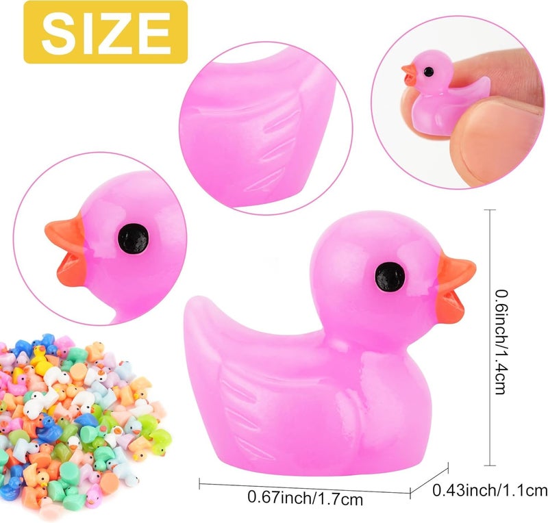 CRTWDMAN 240 Pcs Mini Ducks Tiny Duck Figurines Bulk for Garden Micro Landscape, Mini Resin Ducks for Dollhouse Aquarium Potted Ornament Charms Party Toys DIY Craft Accessories - Image 2