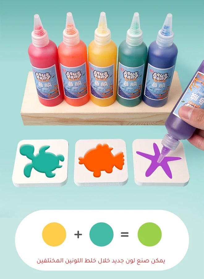 Children's Magic Water Elf Beads Toys Set, Magic Water Spirit Water Baby Puzzle Magic DIY Gel Art Craft Handmade Set Water Painting, Creative Activities for Kids and Children Age 3+ (Ocean) - Image 5