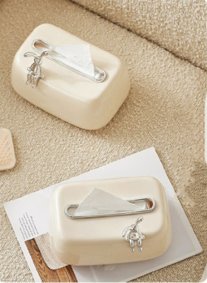 McDou Tissue Box Paper  Car Tissue Box Cover Rectangular Napkin Storage Box Facial Tissues Box Holder Dispenser Paper covers - Image 4